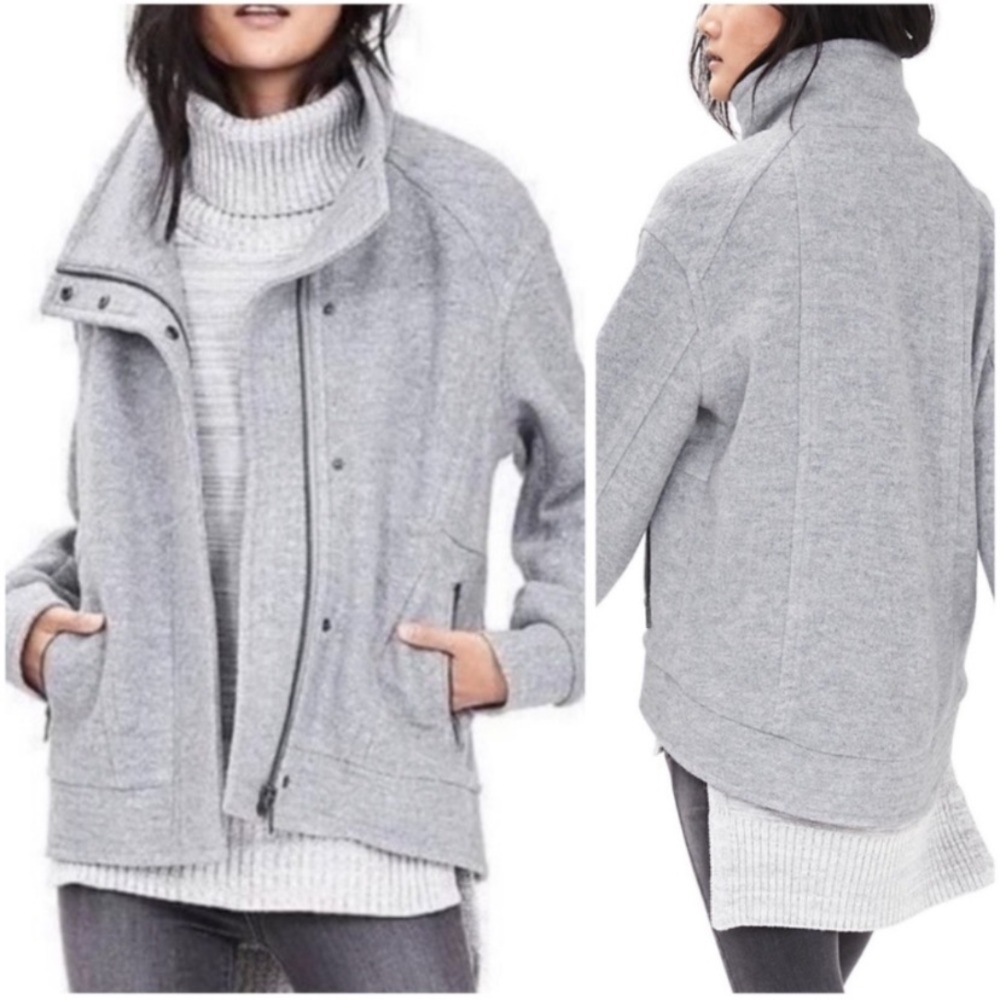 Banana Republic Moto Style Wool Coat